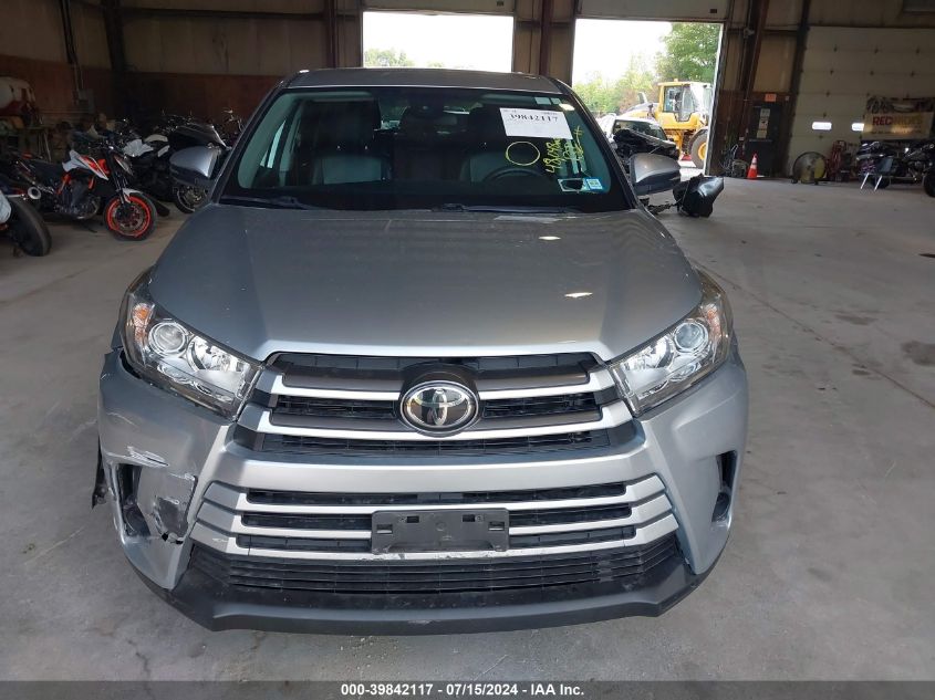 2018 Toyota Highlander Le VIN: 5TDBZRFH5JS912721 Lot: 39842117