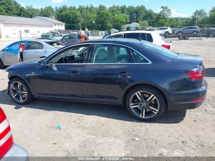 2018 Audi A4 2.0T Premium/2.0T Tech Premium VIN: WAUENAF49JN014472 Lot: 39842208