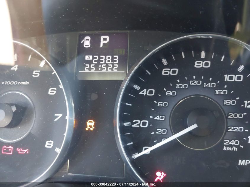 2012 Subaru Legacy 2.5I VIN: 4S3BMCA66C3017924 Lot: 39842228