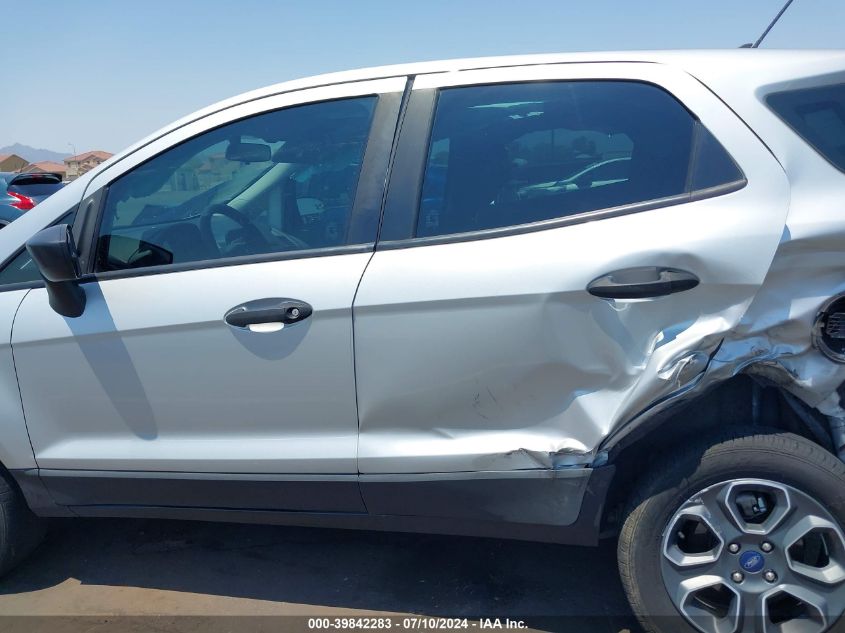 2020 Ford Ecosport S VIN: MAJ3S2FE6LC322821 Lot: 39842283