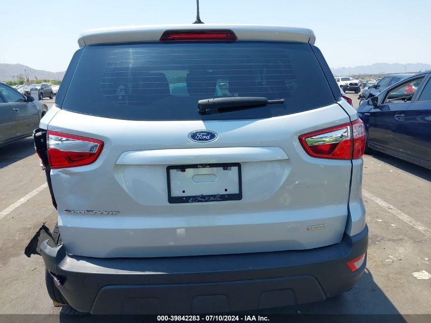 2020 Ford Ecosport S VIN: MAJ3S2FE6LC322821 Lot: 39842283
