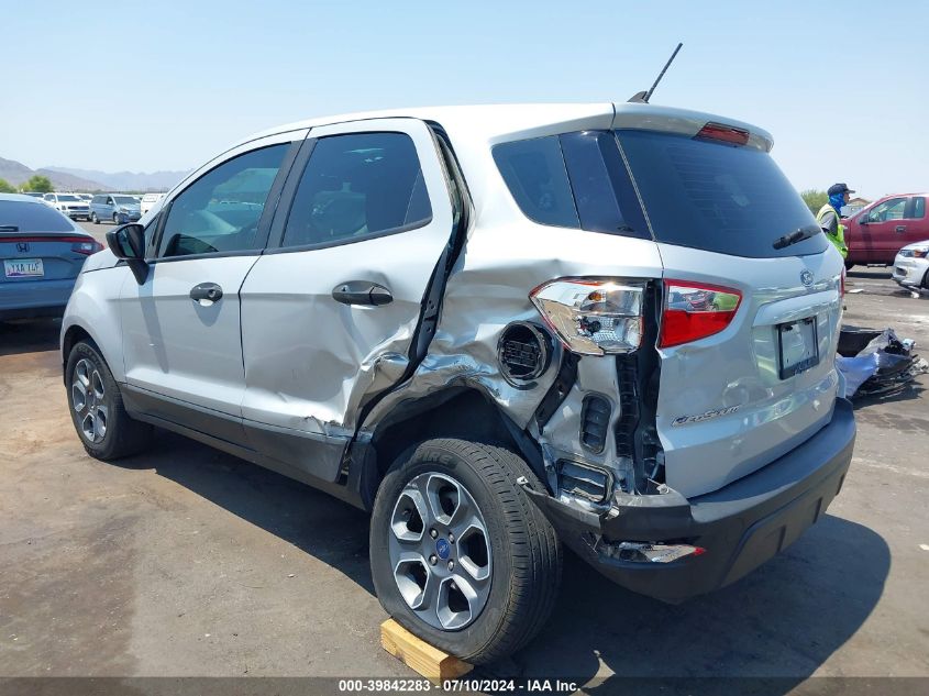 2020 Ford Ecosport S VIN: MAJ3S2FE6LC322821 Lot: 39842283
