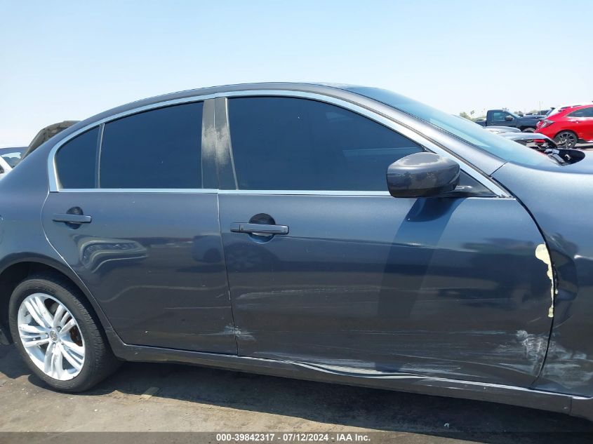 2010 Infiniti G37X VIN: JN1CV6AR4AM254029 Lot: 39842317