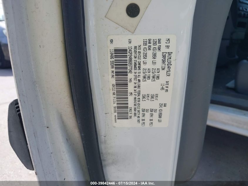 2006 Dodge Grand Caravan Se VIN: 1D4GP24R86B577342 Lot: 39842446