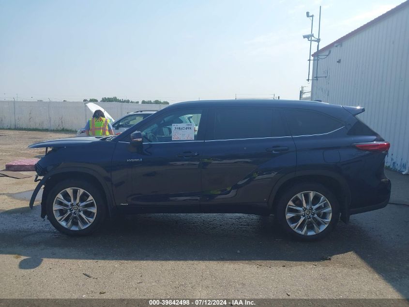 2021 Toyota Highlander Hybrid Limited VIN: 5TDXBRCH9MS019454 Lot: 39842498
