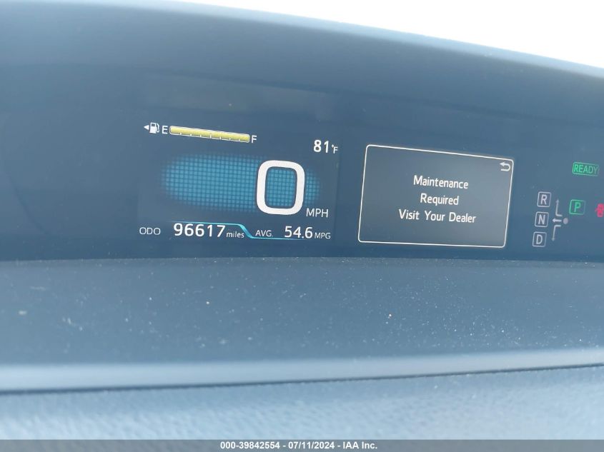 2016 Toyota Prius Two Eco VIN: JTDKARFU8G3513333 Lot: 39842554