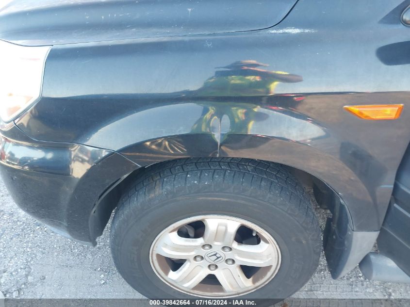 2006 Honda Pilot Lx VIN: 5FNYF28156B049134 Lot: 39842664