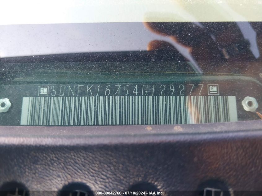 2004 Chevrolet Suburban K1500 VIN: 3GNFK16Z54G129277 Lot: 39842766