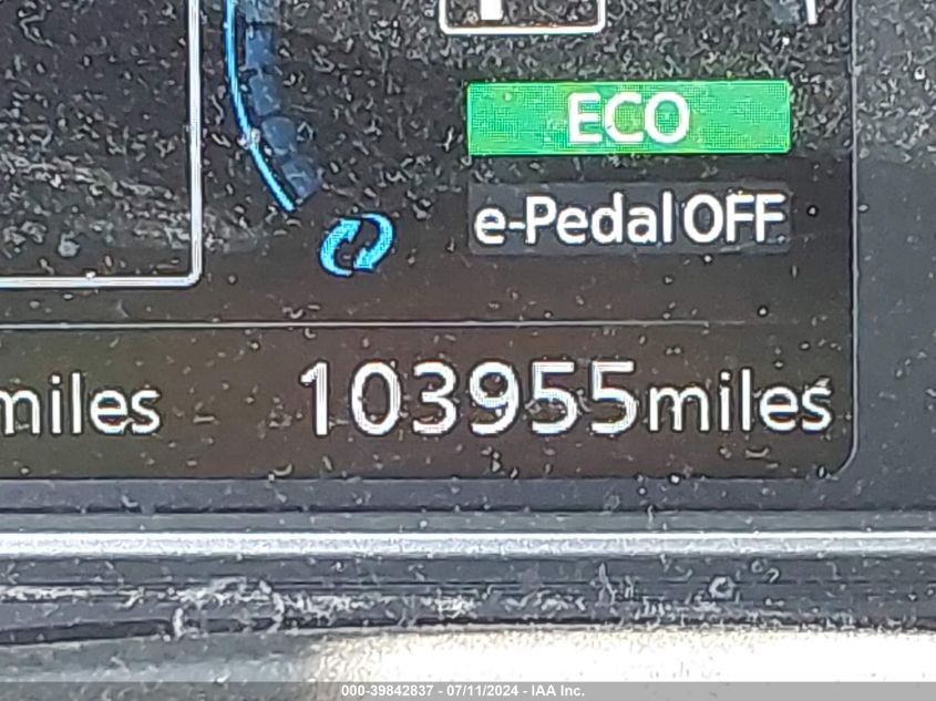 2018 Nissan Leaf Sv VIN: 1N4AZ1CP7JC304909 Lot: 39842837