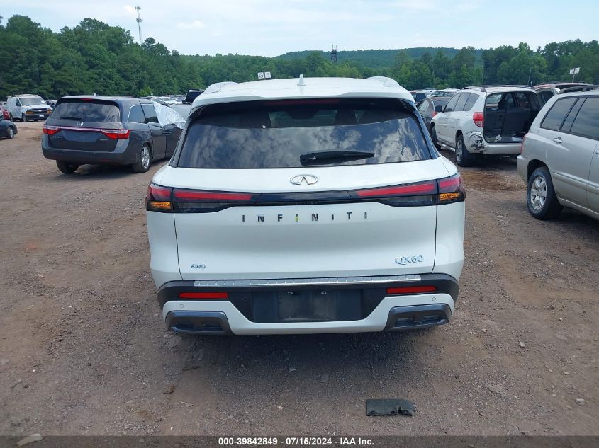 2023 Infiniti Qx60 Sensory Awd VIN: 5N1DL1GS7PC352762 Lot: 39842849