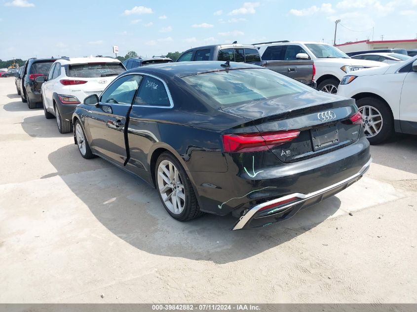 2023 Audi A5 Premium 45 Tfsi S Line Quattro S Tronic VIN: WAUSAAF5XPA016254 Lot: 39842882