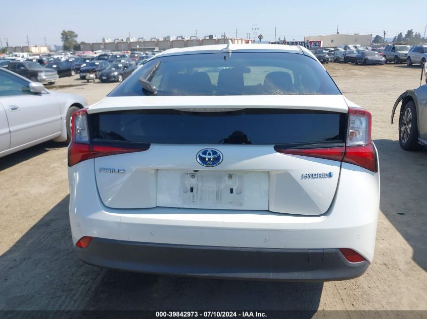 2019 Toyota Prius Le VIN: JTDKARFU2K3099166 Lot: 39842973