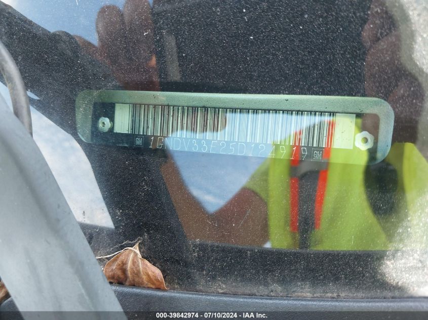 2005 Chevrolet Venture Lt VIN: 1GNDV33E25D124919 Lot: 39842974