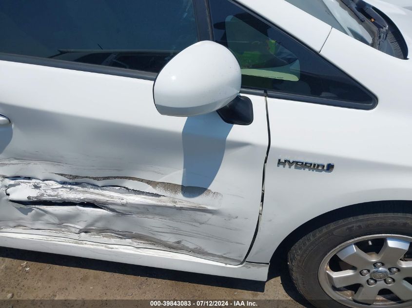 2012 Toyota Prius Two VIN: JTDKN3DU4C5448662 Lot: 39843083