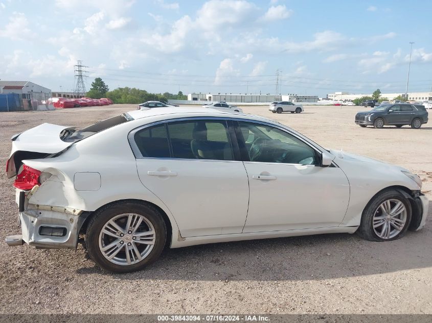 2012 Infiniti G25 Journey VIN: JN1DV6AP8CM811319 Lot: 39843094