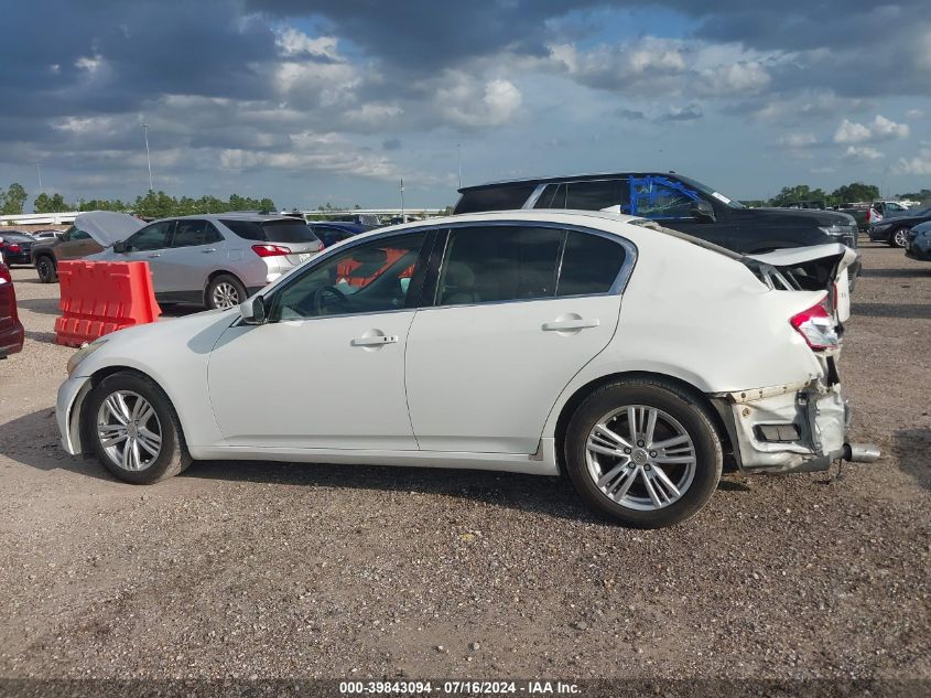 2012 Infiniti G25 Journey VIN: JN1DV6AP8CM811319 Lot: 39843094