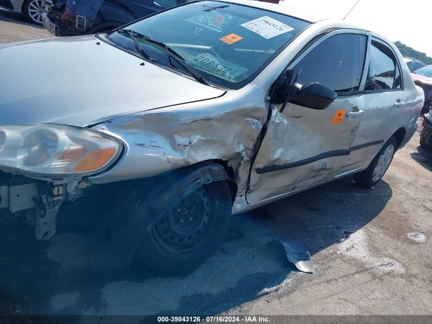 2003 Toyota Corolla Ce VIN: JTDBR32E530027207 Lot: 39843126