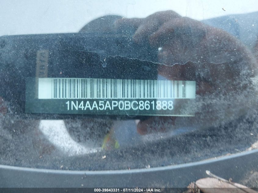 2011 Nissan Maxima 3.5 Sv VIN: 1N4AA5AP0BC861888 Lot: 39843331