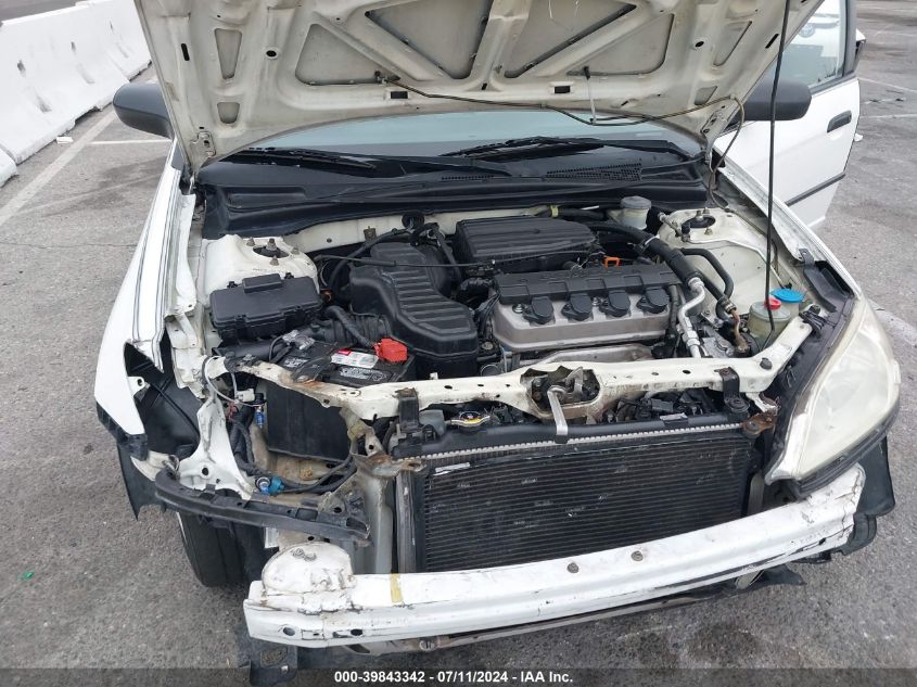 2004 Honda Civic Vp VIN: 2HGES16344H638746 Lot: 39843342