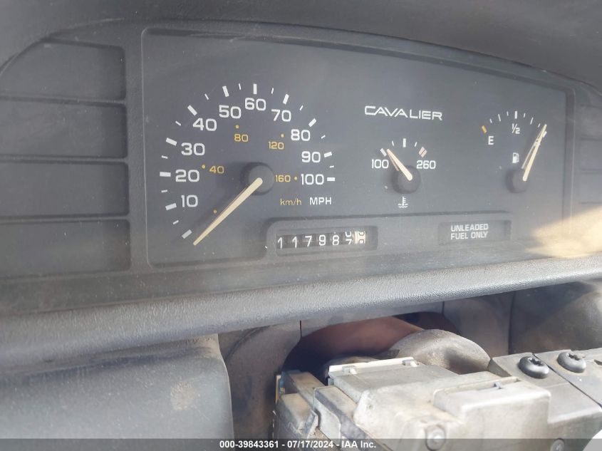 1992 Chevrolet Cavalier Vl/Rs VIN: 1G1JC5442N7213240 Lot: 39843361