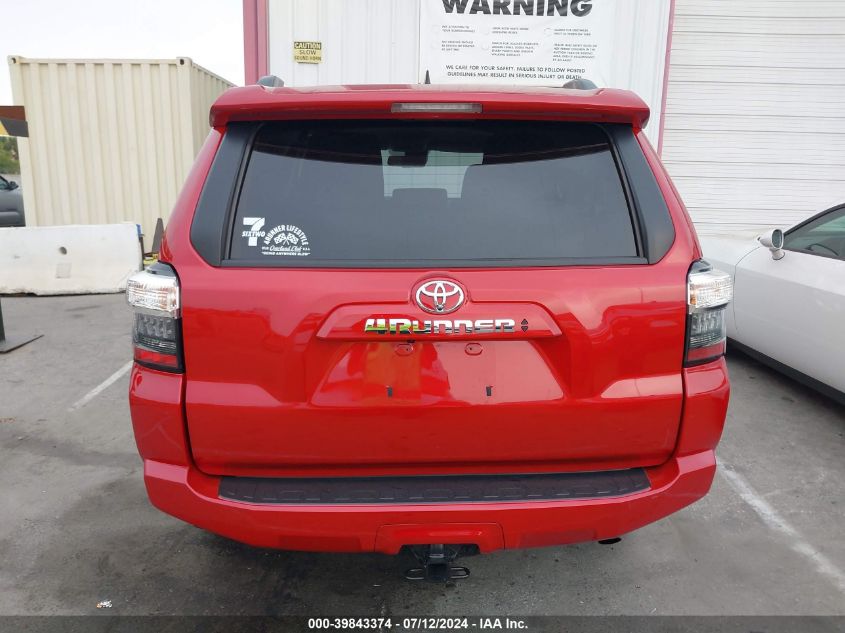 2023 Toyota 4Runner Sr5/Trd Sport/Sr5 Premium VIN: JTEEU5JR6P5300316 Lot: 39843374