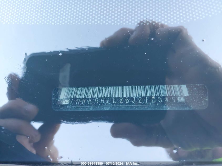 2011 GMC Acadia Slt-1 VIN: 1GKKRRED8BJ210345 Lot: 39843389