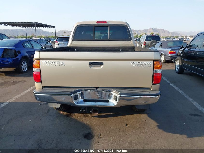 2001 Toyota Tacoma Prerunner V6 VIN: 5TEGN92N41Z809368 Lot: 39843392