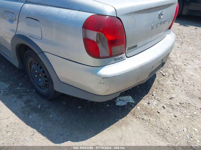 2000 Toyota Echo VIN: JTDBT1234Y0016940 Lot: 39843395