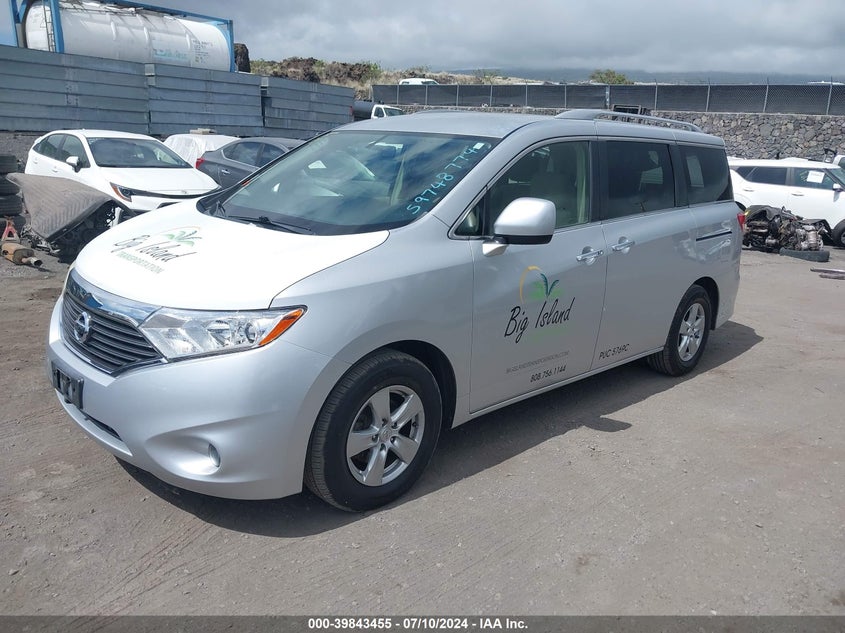 2014 Nissan Quest Sv VIN: JN8AE2KP3E9105537 Lot: 39843455