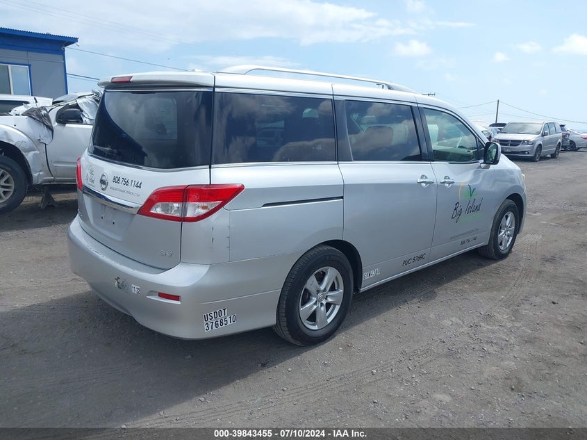 2014 Nissan Quest Sv VIN: JN8AE2KP3E9105537 Lot: 39843455