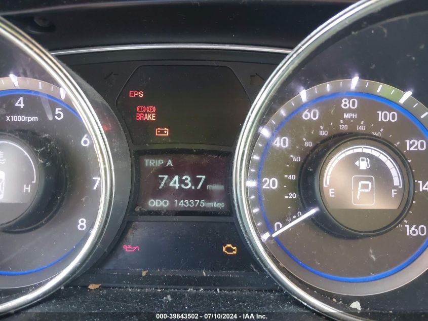 2012 Hyundai Sonata Gls VIN: 5NPEB4AC2CH450546 Lot: 39843502