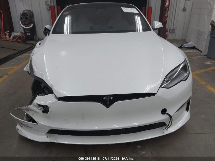 2021 Tesla Model S Plaid Tri Motor All-Wheel Drive VIN: 5YJSA1E6XMF432160 Lot: 39843516