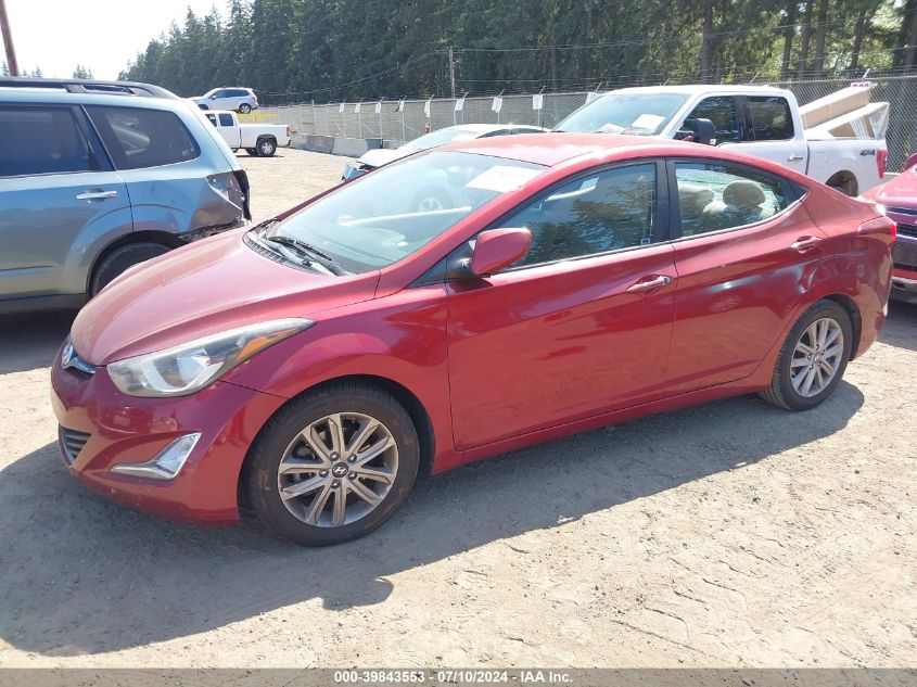 2014 Hyundai Elantra Se VIN: 5NPDH4AE3EH537886 Lot: 39843553