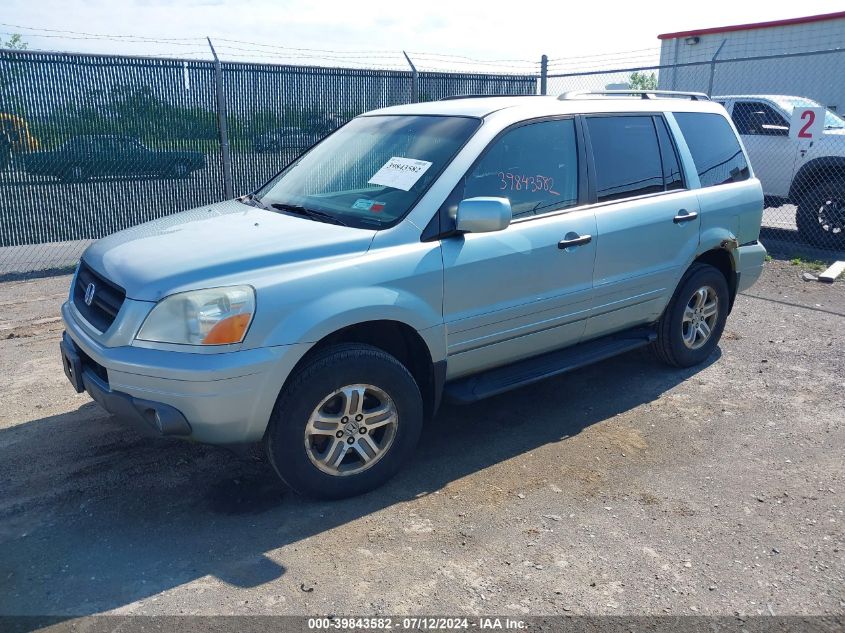 2003 Honda Pilot Ex VIN: 2HKYF18433H534762 Lot: 39843582