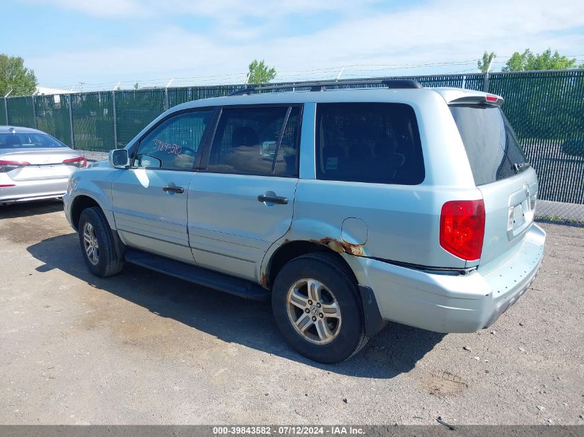 2003 Honda Pilot Ex VIN: 2HKYF18433H534762 Lot: 39843582