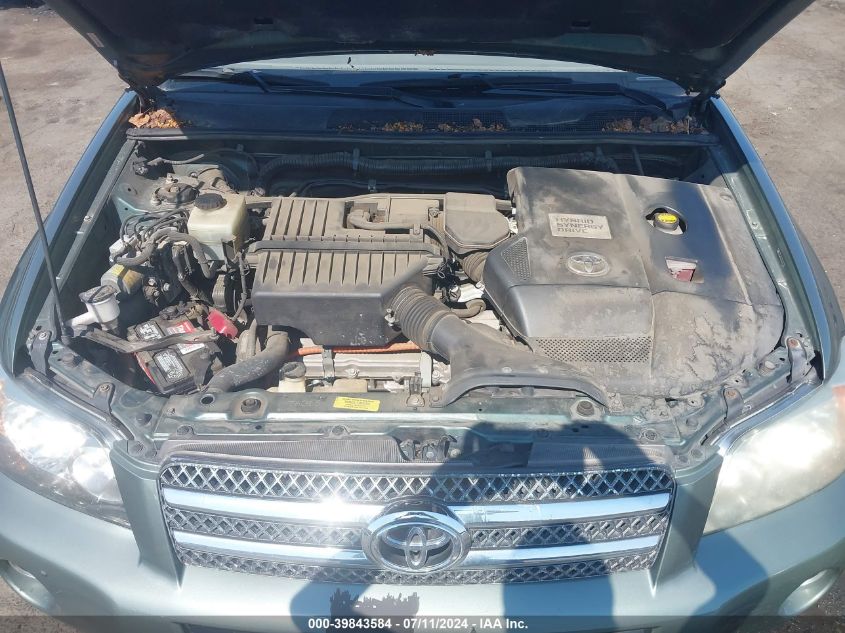 2007 Toyota Highlander Hybrid Limited V6/V6 VIN: JTEDW21A870018187 Lot: 39843584
