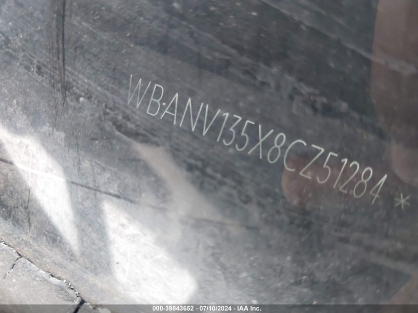2008 BMW 528Xi VIN: WBANV135X8CZ51284 Lot: 39843652