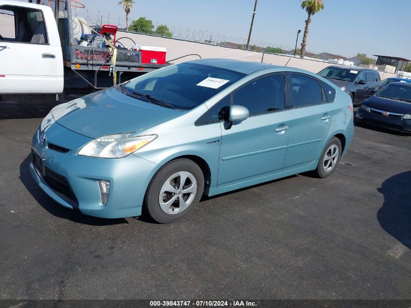 2013 Toyota Prius Two VIN: JTDKN3DU8D1627361 Lot: 39843747