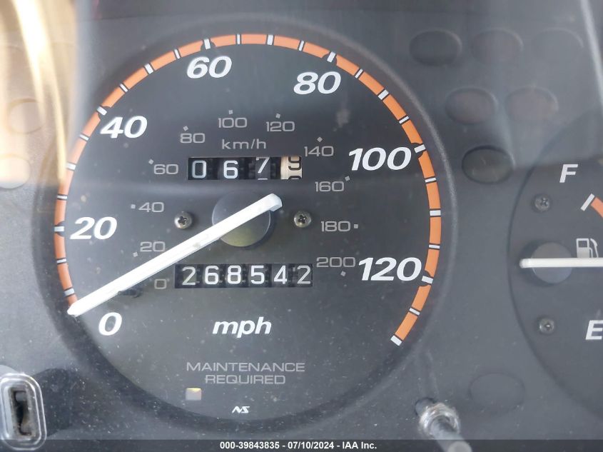 1998 Honda Cr-V Lx VIN: JHLRD1742WC100024 Lot: 39843835