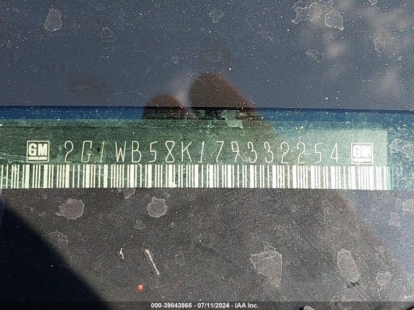 2007 Chevrolet Impala Ls VIN: 2G1WB58K179332254 Lot: 39843865