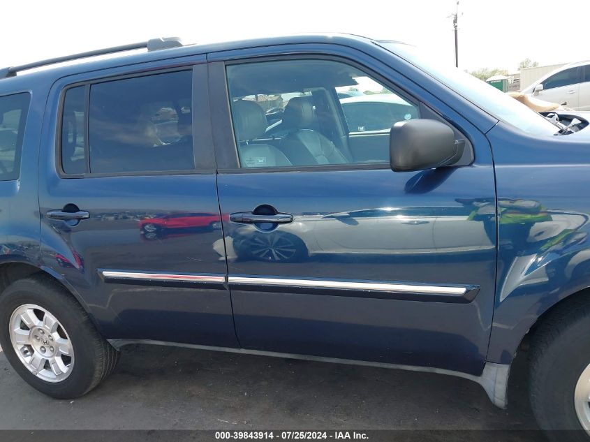 2010 Honda Pilot Touring VIN: 5FNYF3H86AB011178 Lot: 39843914