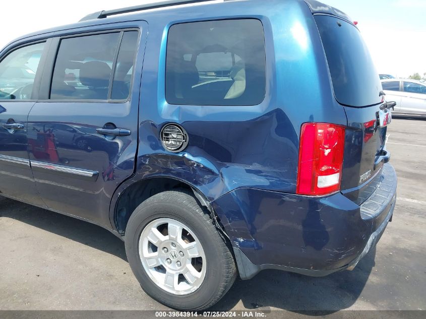 2010 Honda Pilot Touring VIN: 5FNYF3H86AB011178 Lot: 39843914