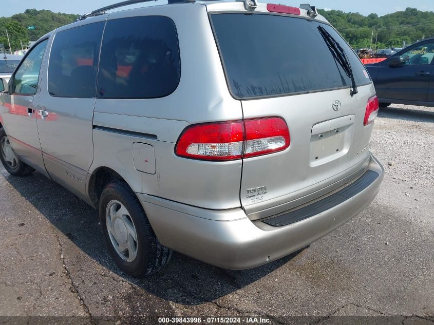 2002 Toyota Sienna Xle VIN: 4T3ZF13C62U460327 Lot: 39843998