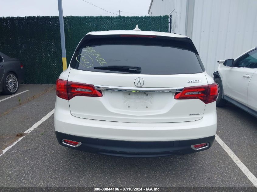 2016 Acura Mdx Acurawatch Plus Package VIN: 5FRYD4H29GB007303 Lot: 39844186