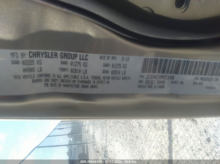 2C3CA4CD9AH213496 2010 Chrysler 300 Touring