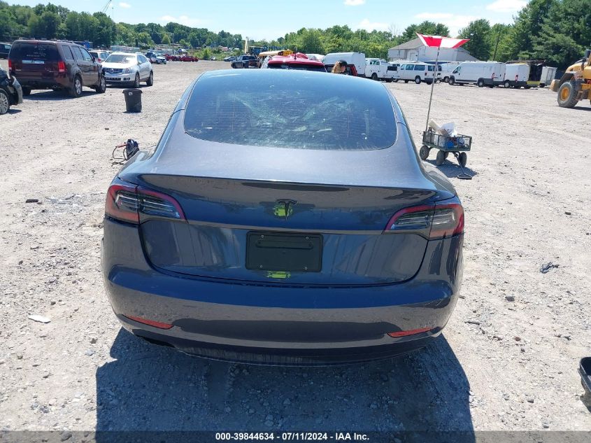 2023 Tesla Model 3 Rear-Wheel Drive VIN: 5YJ3E1EA6PF693626 Lot: 39844634