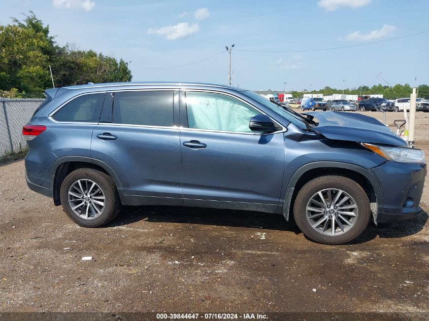 2019 Toyota Highlander Xle VIN: 5TDJZRFHXKS945761 Lot: 39844647