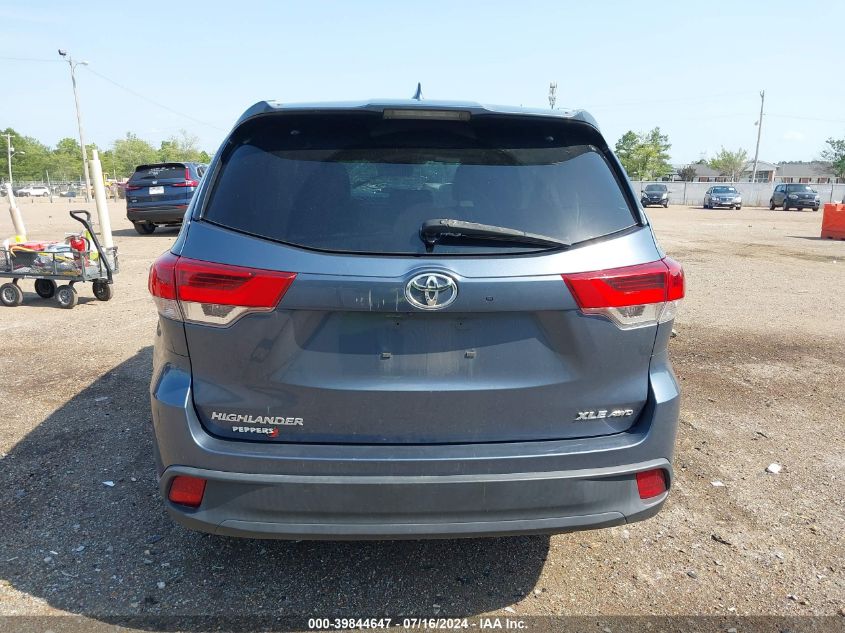 2019 Toyota Highlander Xle VIN: 5TDJZRFHXKS945761 Lot: 39844647