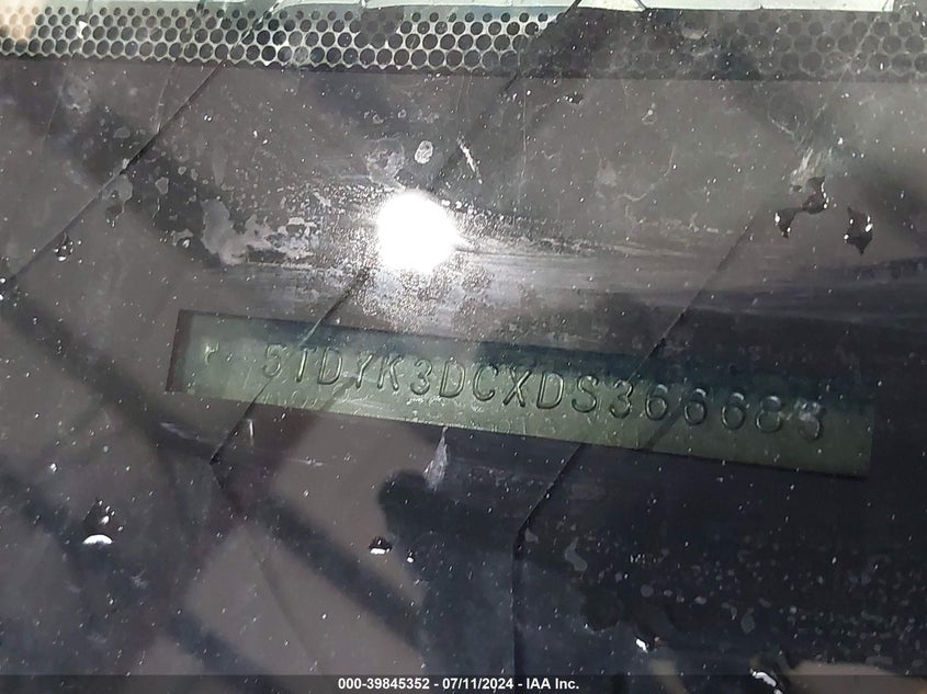 2013 Toyota Sienna Limited V6 7 Passenger VIN: 5TDYK3DCXDS366683 Lot: 39845352