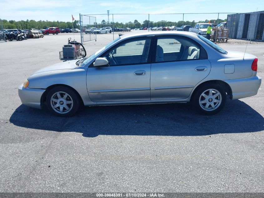 2003 Kia Spectra Ls VIN: KNAFB121935300124 Lot: 39845391